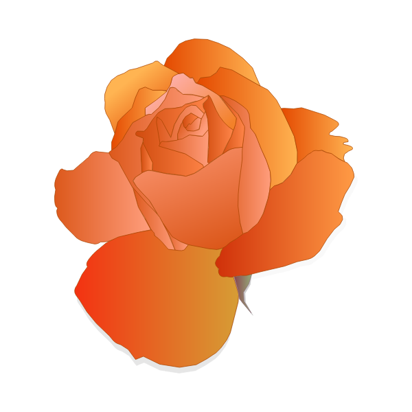 SVG Orange rose