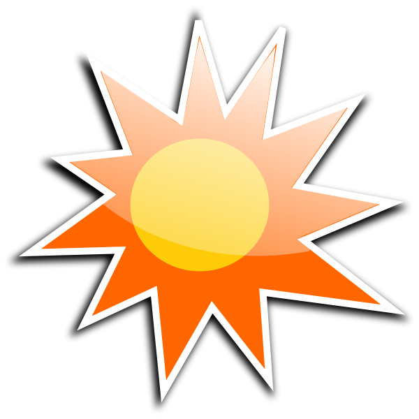 SVG Orange sun vector image