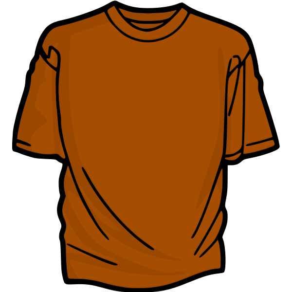 SVG Orange t-shirt vector clip art