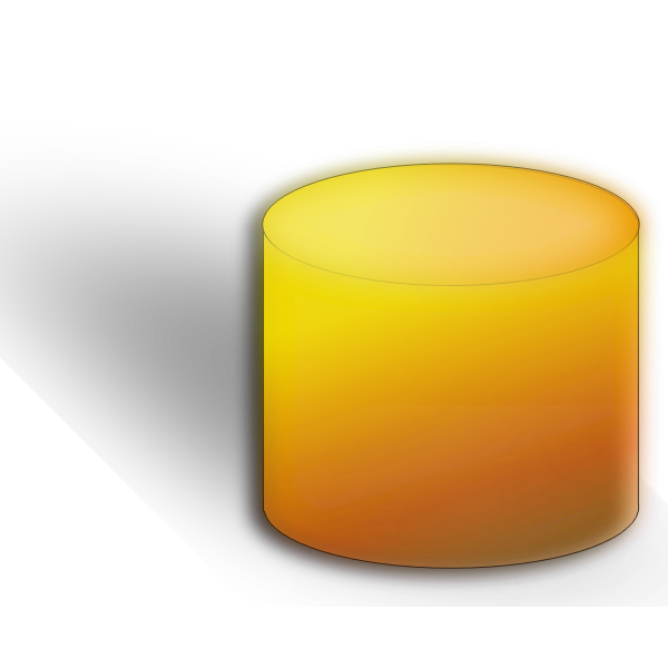 SVG Orange vector image of database