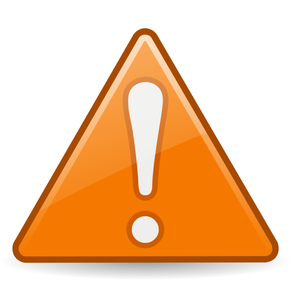 SVG Orange warning