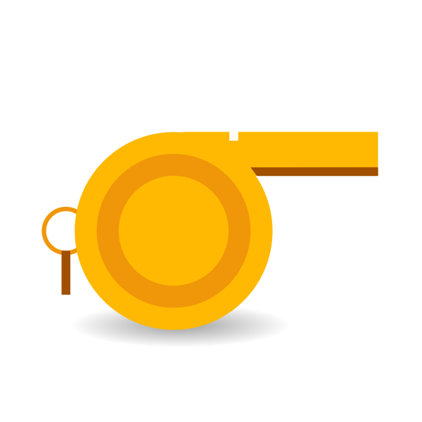 SVG Orange whistle vector image