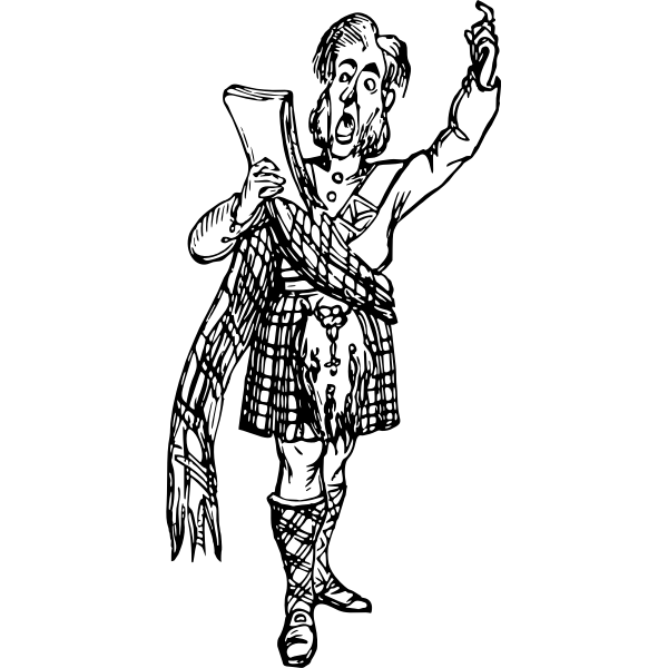 SVG Orator in black and white