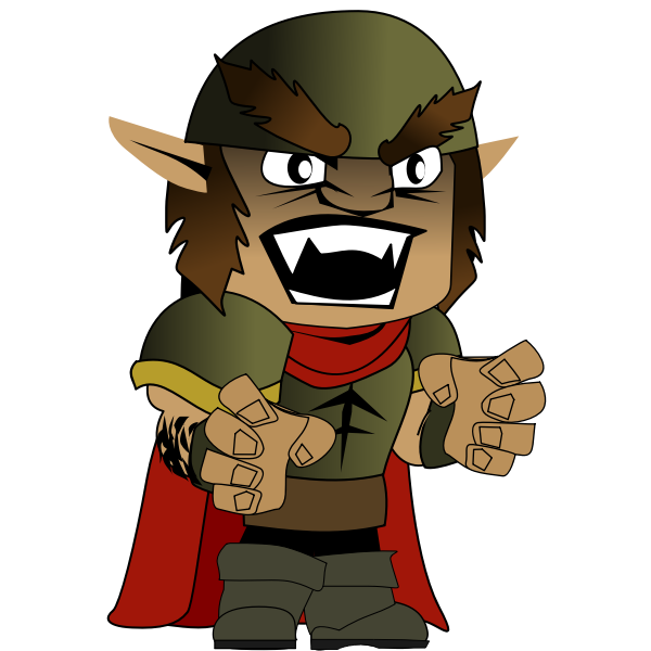 SVG Orc chibi vector clip art