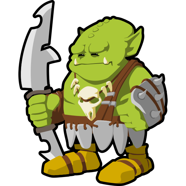 SVG Orc warrior vector image