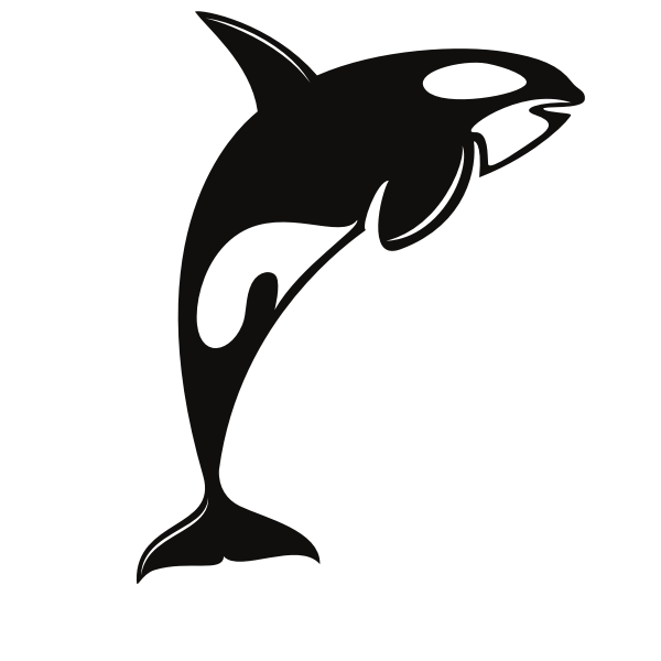 SVG Orca silhouette clip art