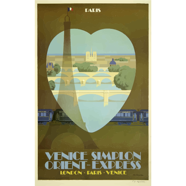 SVG Orient Express travel poster