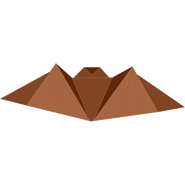 SVG Origami bat