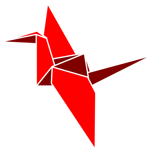SVG Origami bird vector image