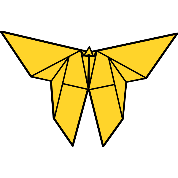 SVG Origami butterfly vector image
