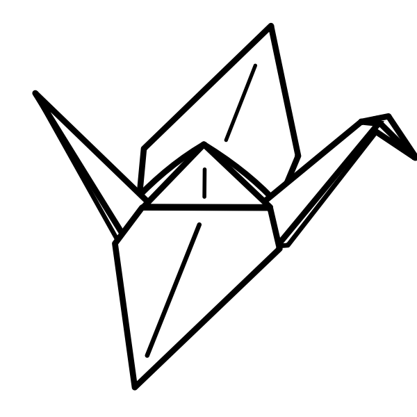 SVG Origami crane