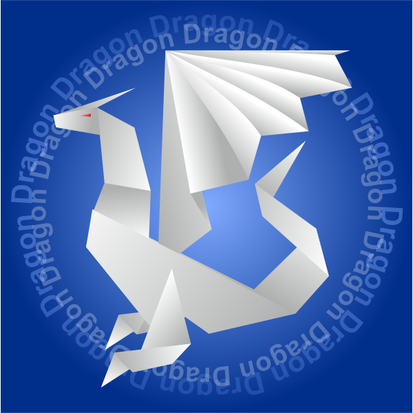 SVG Origami dragon