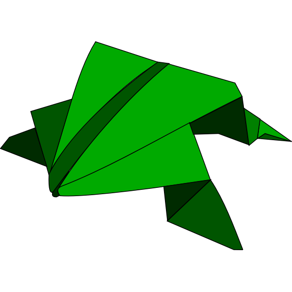 SVG Origami frog