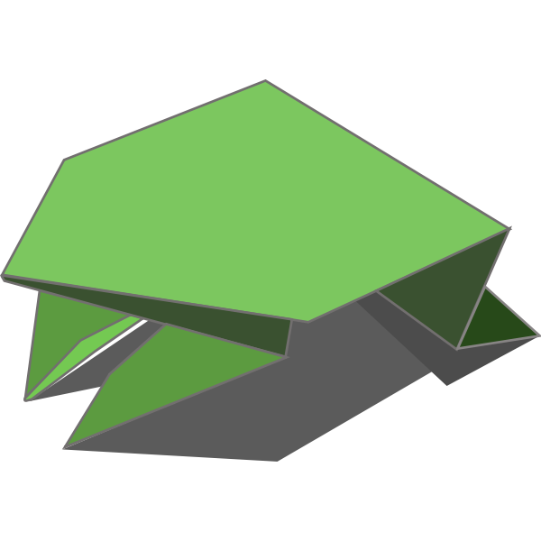 SVG Origami jumping frog