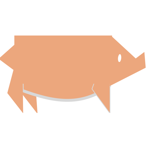 SVG Origami piggy vector clip art