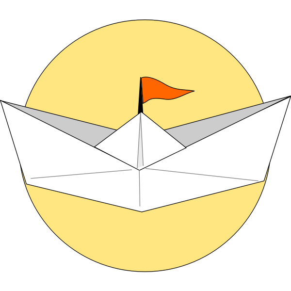 SVG Origami ship vector graphics
