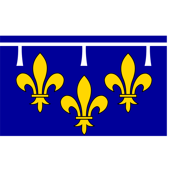 SVG Orlanais region flag vector drawing