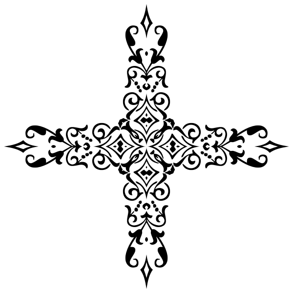 SVG Ornamental divider cross