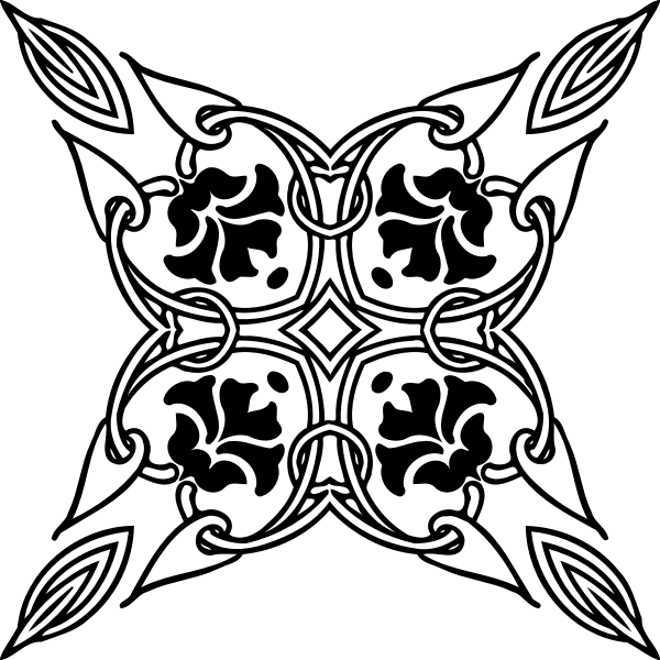 SVG Ornamental element with flowers