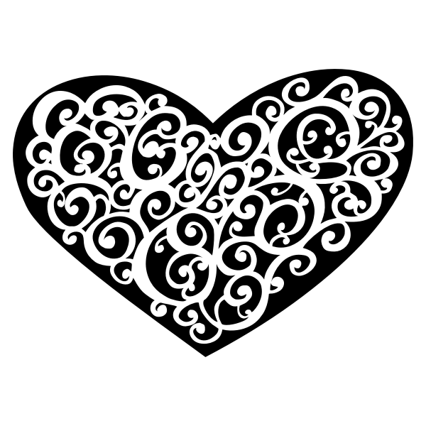 SVG Ornamental heart vector image