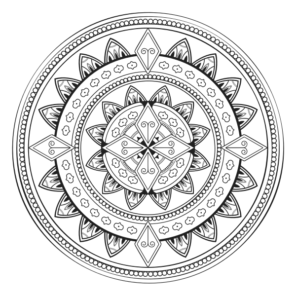 SVG Ornamental mandala