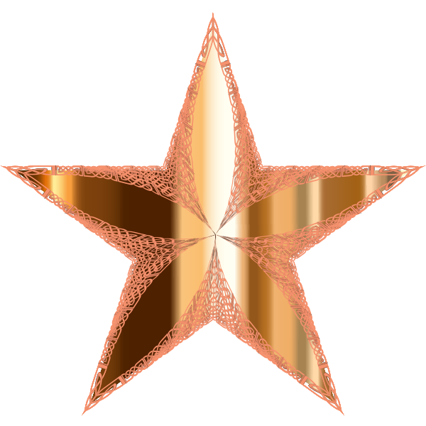 SVG Ornamental Metallic Star