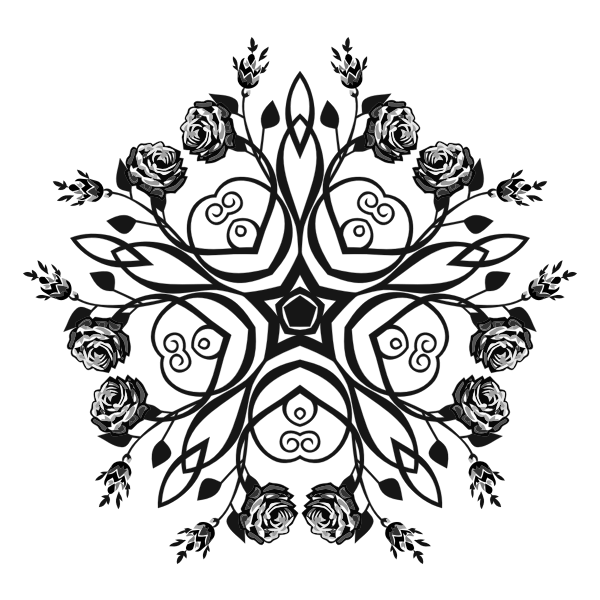 SVG Ornamental rose design
