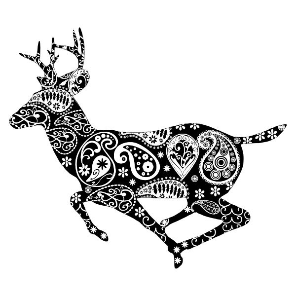 SVG Ornamented Deer