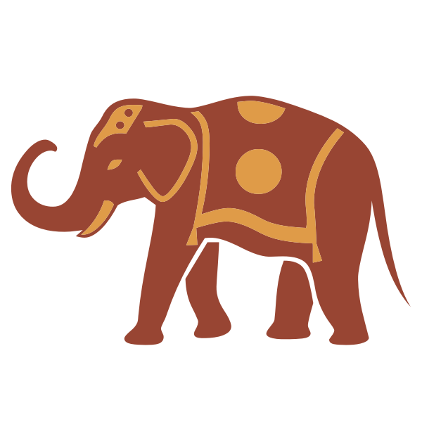 SVG Ornamented elephant