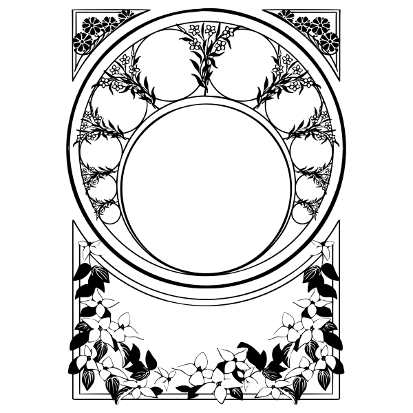 SVG Ornate Frame Line Art