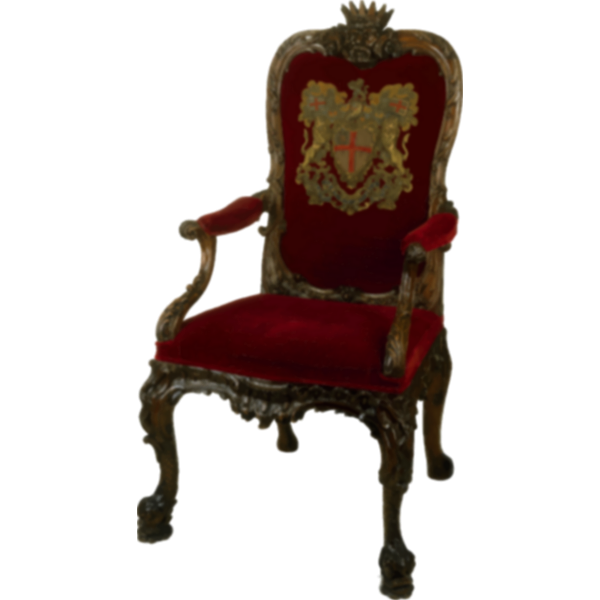 SVG Ornate walnut chair