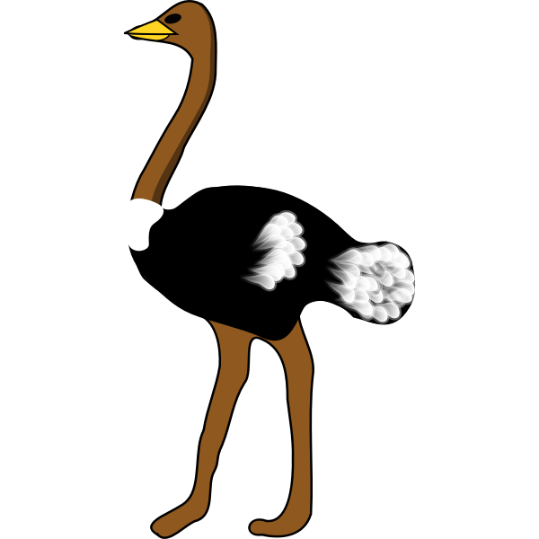 SVG ostrich