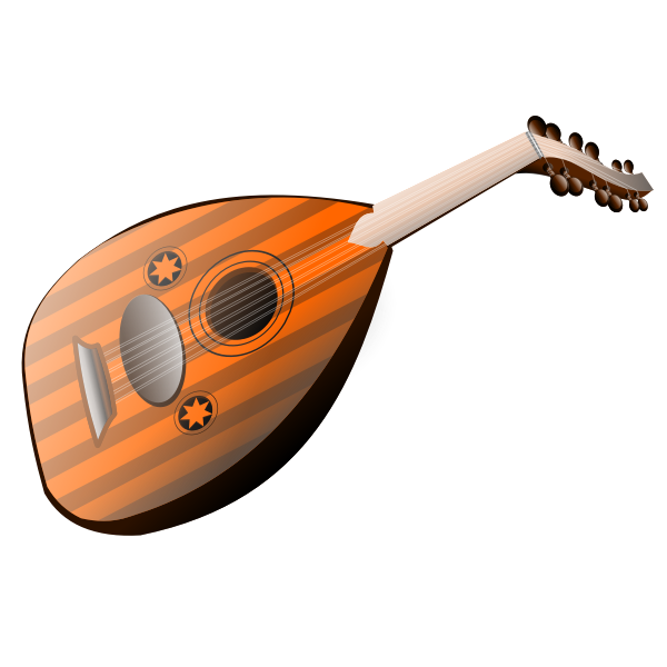 SVG Oud instrument vector image