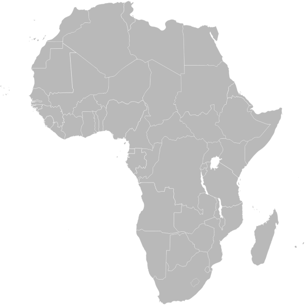 SVG Outline map of Africa vector image