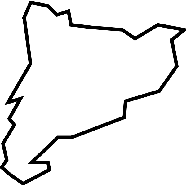 SVG Outline map of Catalunya