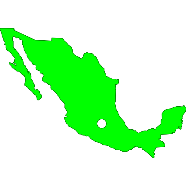 SVG Outline map of Mexico