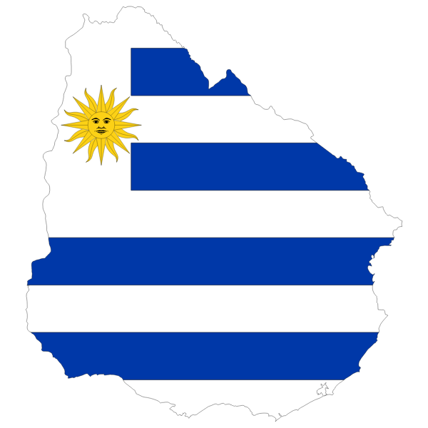 SVG Outline map of Uruguay