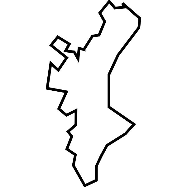 SVG Outline map of Valencia