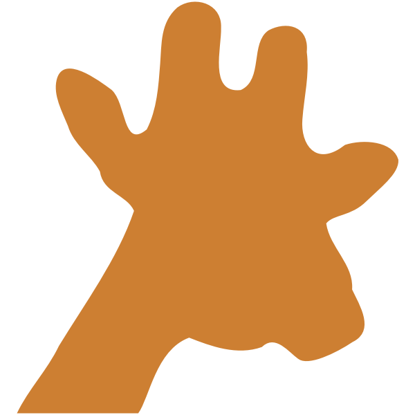SVG Outline of Giraffa camelopardalis