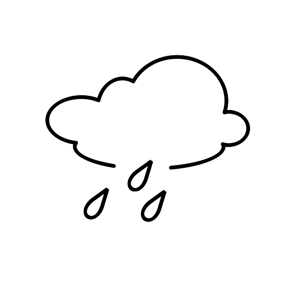SVG Outline rain sign vector image