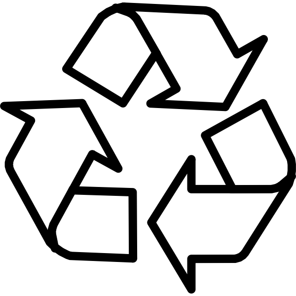 SVG Outline recycling symbol vector clip art