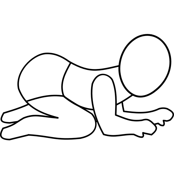 SVG Outline shape of a toddler