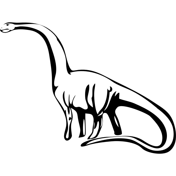 SVG Outline vector graphics of dinosaur