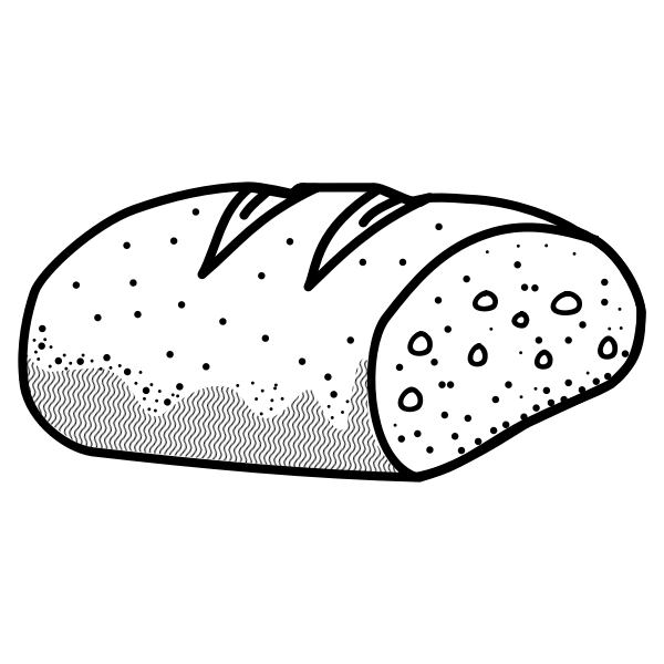 SVG Outline vector image of bread