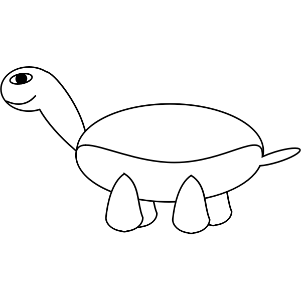 SVG Outline vector image of small turtle