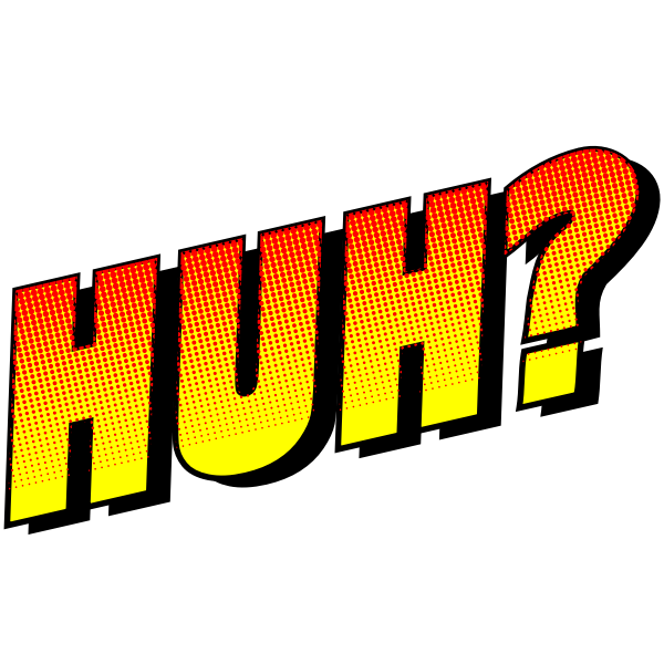 SVG Outlined 039039Huh039039 vector image