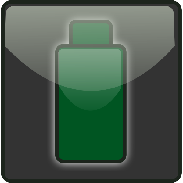 SVG Outlined battery symbol