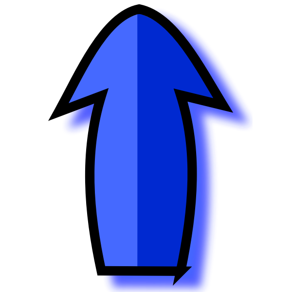 SVG Outlined blue arrow
