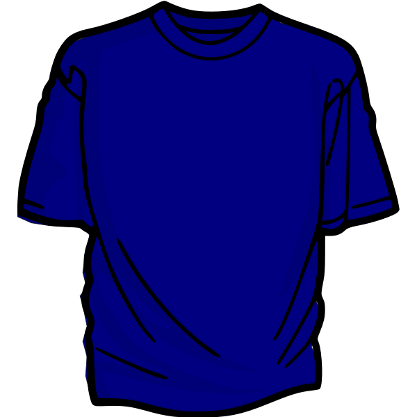 SVG Outlined blue shirt