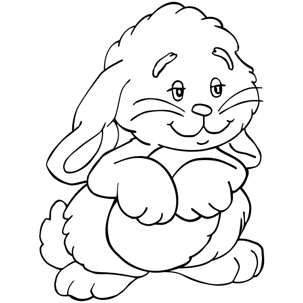 SVG Outlined bunny